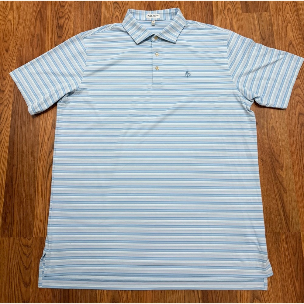 Peter Millar Polo Shirt Mens Extra Large Summer Comfort Striped Golf